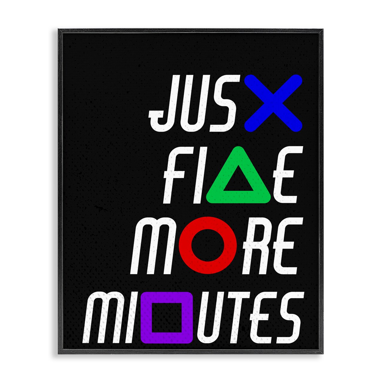 Stupell Industries Just Five Minutes Gamer Buttons Framed Giclee, design by Kim Allen